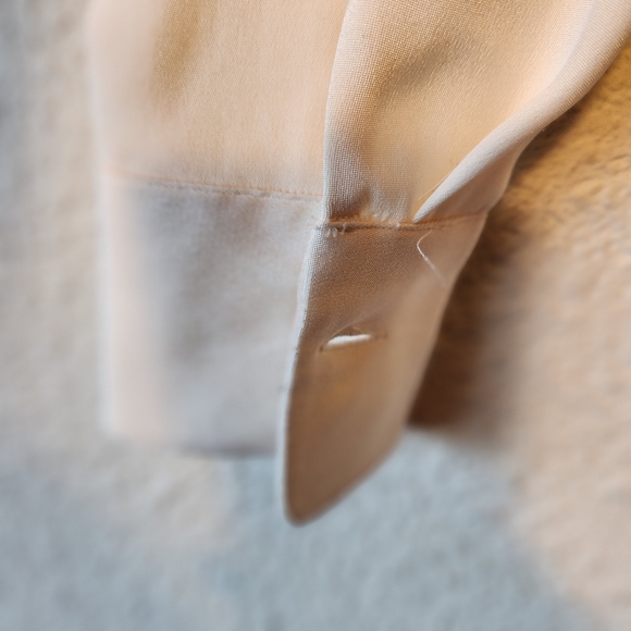 Classiques Entier petites womans 100% Silk Blouse cream button up sz 6 EUC - Picture 6 of 10